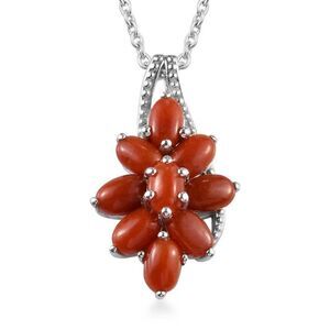 Burmese Red Jade Pendant Necklace (20 in)
